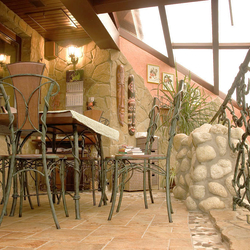 Table à manger rustique avec chaises - mobilier de luxe forg� à la main