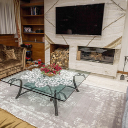 Table basse de luxe - table forg�e avec verre