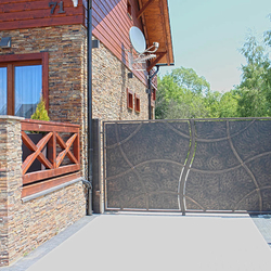 Portail plein forg� - intimit� parfaite - portail de luxe pour une maison de campagne