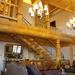 Rampe int�rieure dans le style rustique - rampe forg�e à la main pour escaliers