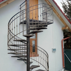 Escaliers et rampe forg�s en colima�on - escalier et rampe ext�rieurs de qualit�