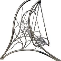 Balancelle de jardin pour des moments de d�tente � banc à bascule forg� à la main et robuste