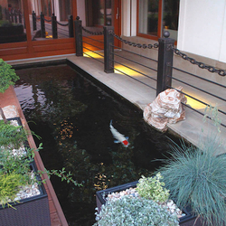 Les luminaires incorpor�s dans un garde-corps