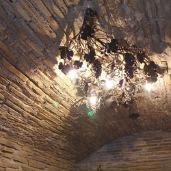 Lustre au motif de vigne � plafonnier d�int�rieur haut de gamme � �clairage d�une cave à vins, restaurants...