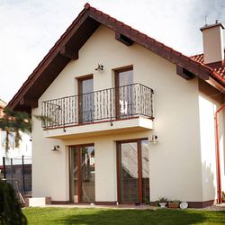 Garde-corps en fer forg� sur le balcon