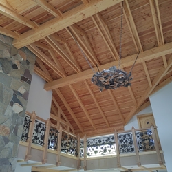 Luminaires de luxe - vigne dans une roue de chariot - lustre design