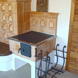 Panier � bois en fer forg�