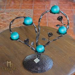 Chandelier en fer forgé - Le cour des amoureux Chandelier en fer forgé - Le cour des amoureux