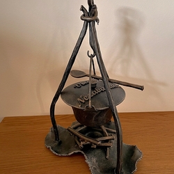 D�coration pour tombe � chaudron artistique forg� à la main � chandelier exprimant les souvenirs