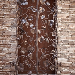 Grille en fer forg� - La vigne