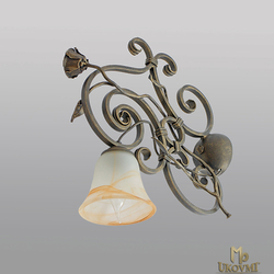 Applique murale de style rustique � luminaires romantique entrelac� avec la rose en fer forg�