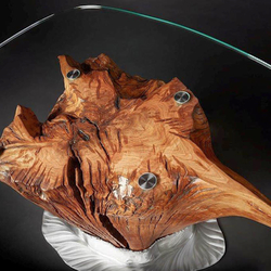 Table artistique fabriqu�e à la main à partir d'une vieille racine de chêne � mobilier de luxe